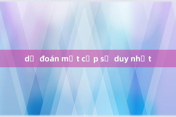 dự đoán một cặp số duy nhất