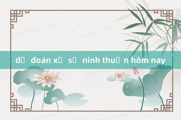 dự đoán xổ số ninh thuận hôm nay