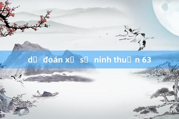 dự đoán xổ số ninh thuận 63