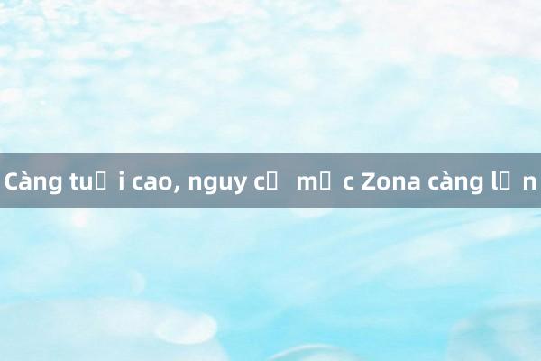 Càng tuổi cao， nguy cơ mắc Zona càng lớn