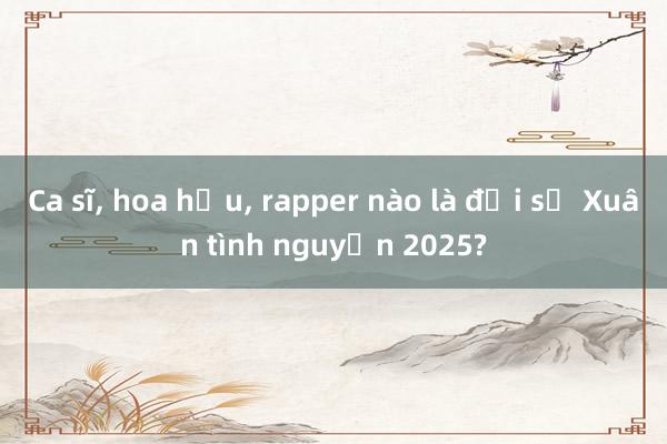 Ca sĩ, hoa hậu, rapper nào là đại sứ Xuân tình nguyện 2025?