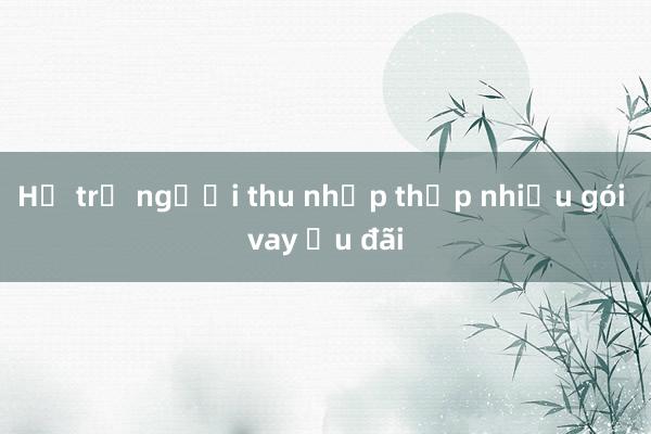 Hỗ trợ người thu nhập thấp nhiều gói vay ưu đãi